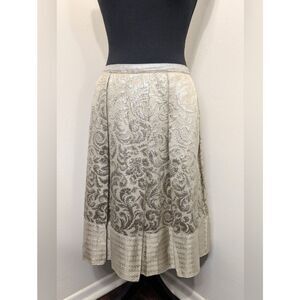 VTG Anna Sui Silver Metallic Whimsical Fairy Feminine Romantic 90s SKirt 6